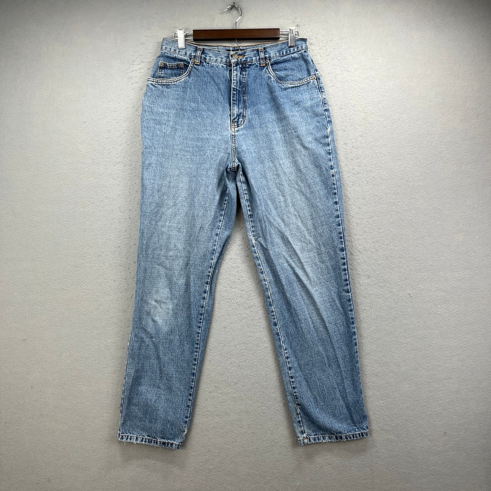 Bill Blass Straight Leg Jeans Women 10 Blue High Rise Mom Denim Casual Retro 90s